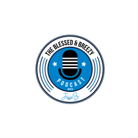 Load image into Gallery viewer, Blessed &amp; Breezy Podcast Clear Sticker (Size 3.5 x 3.5)
