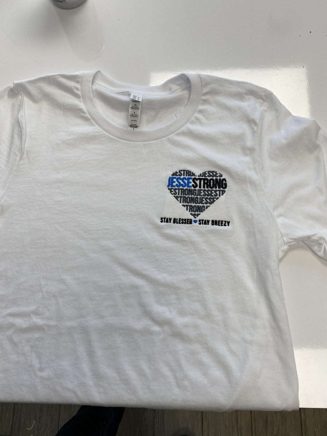WHITE UNISEX EMBROIDERED T-SHIRTS